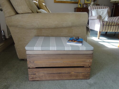 Apple Crate Seat with One Inch Cushion