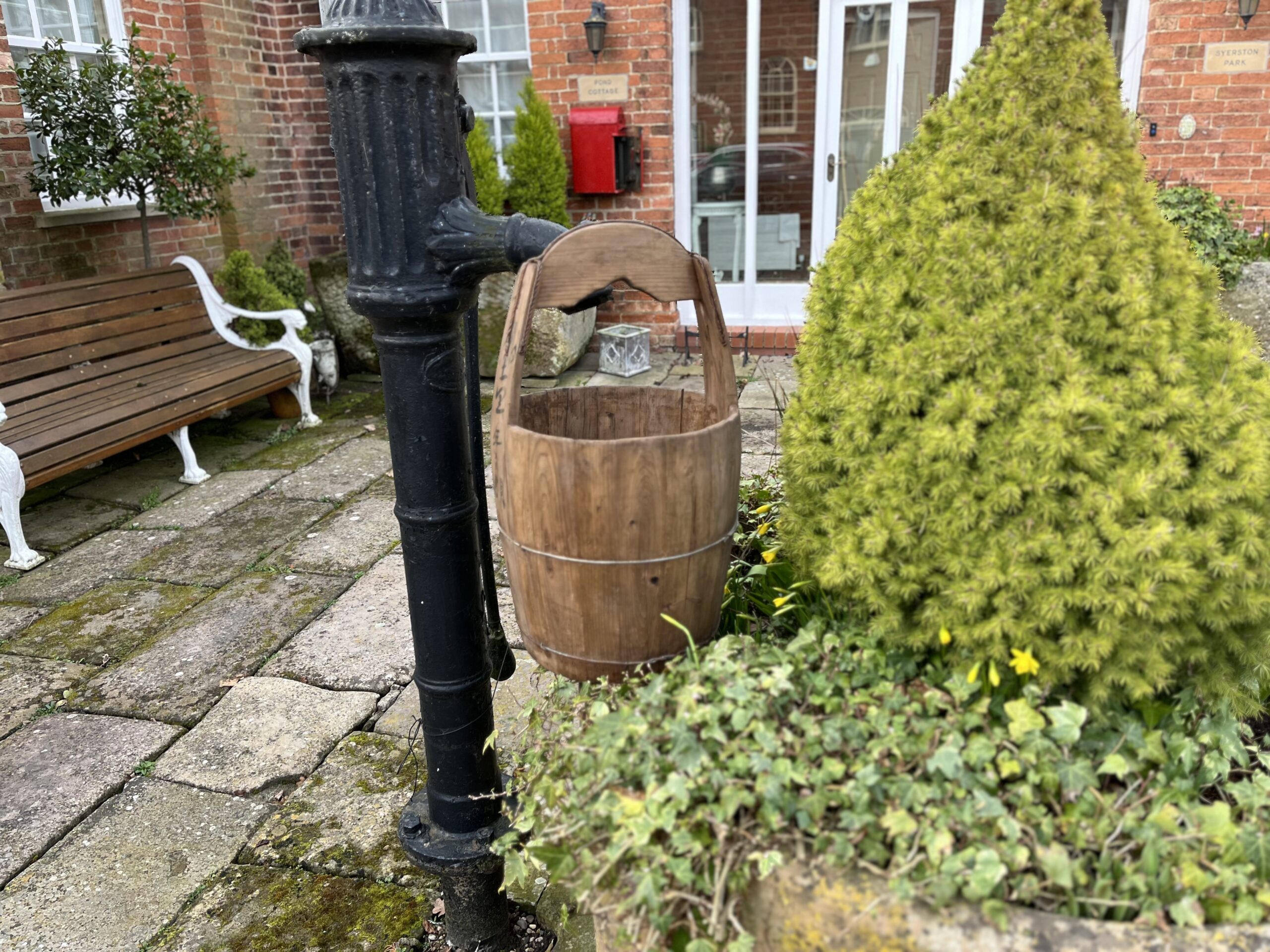 Vintage Wooden Well Bucket