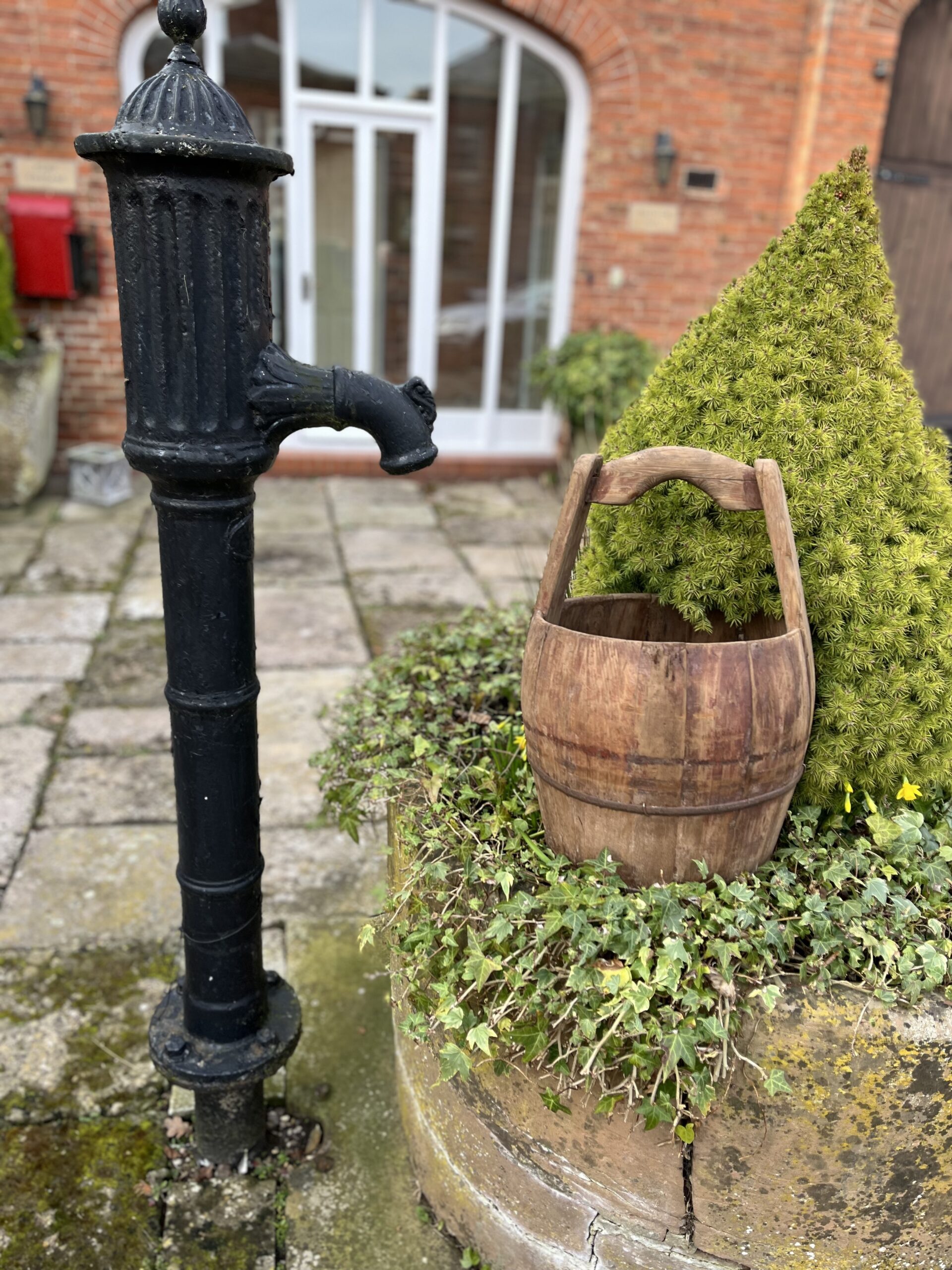 Vintage Wooden Well Bucket - Image 4