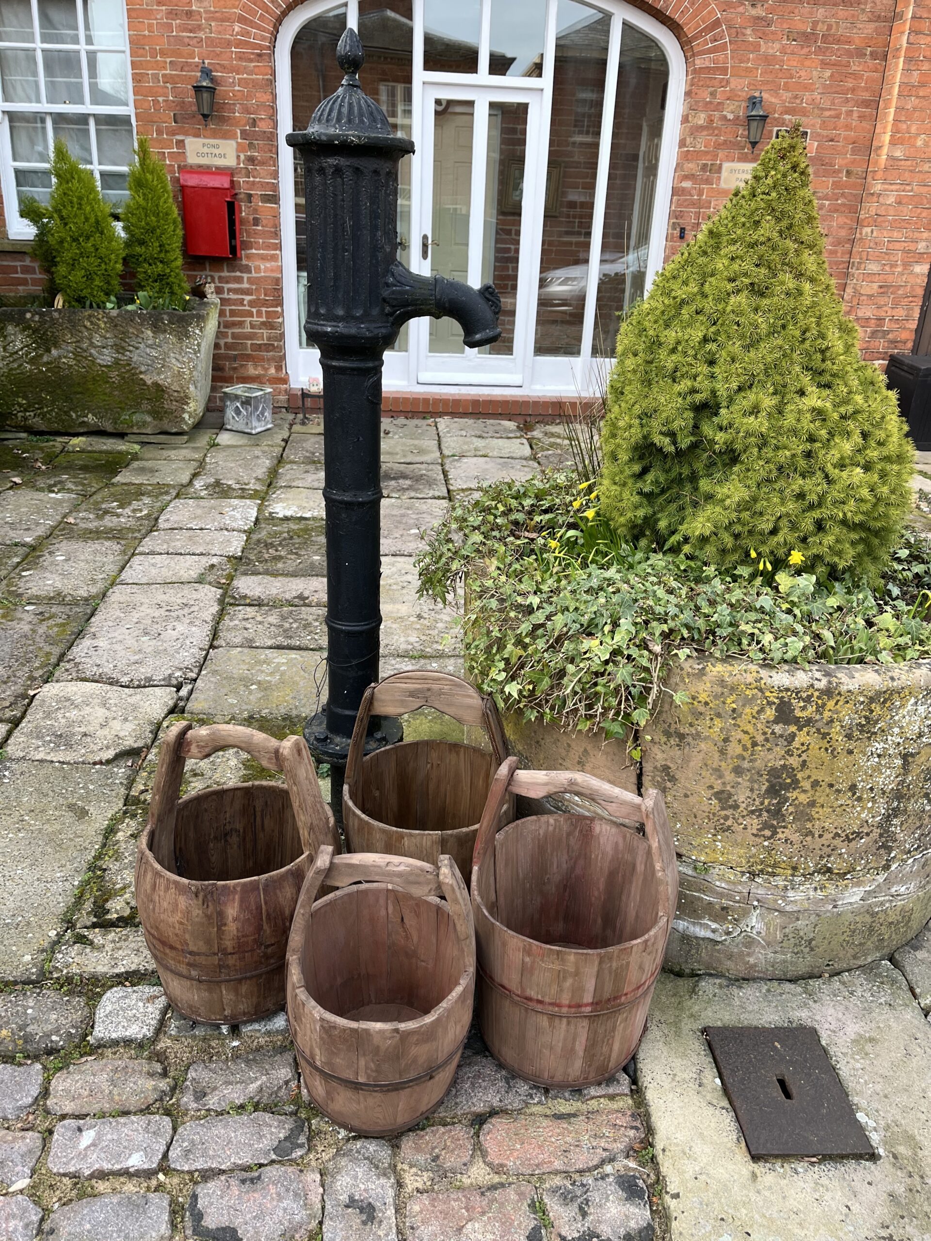 Vintage Wooden Well Bucket - Image 2