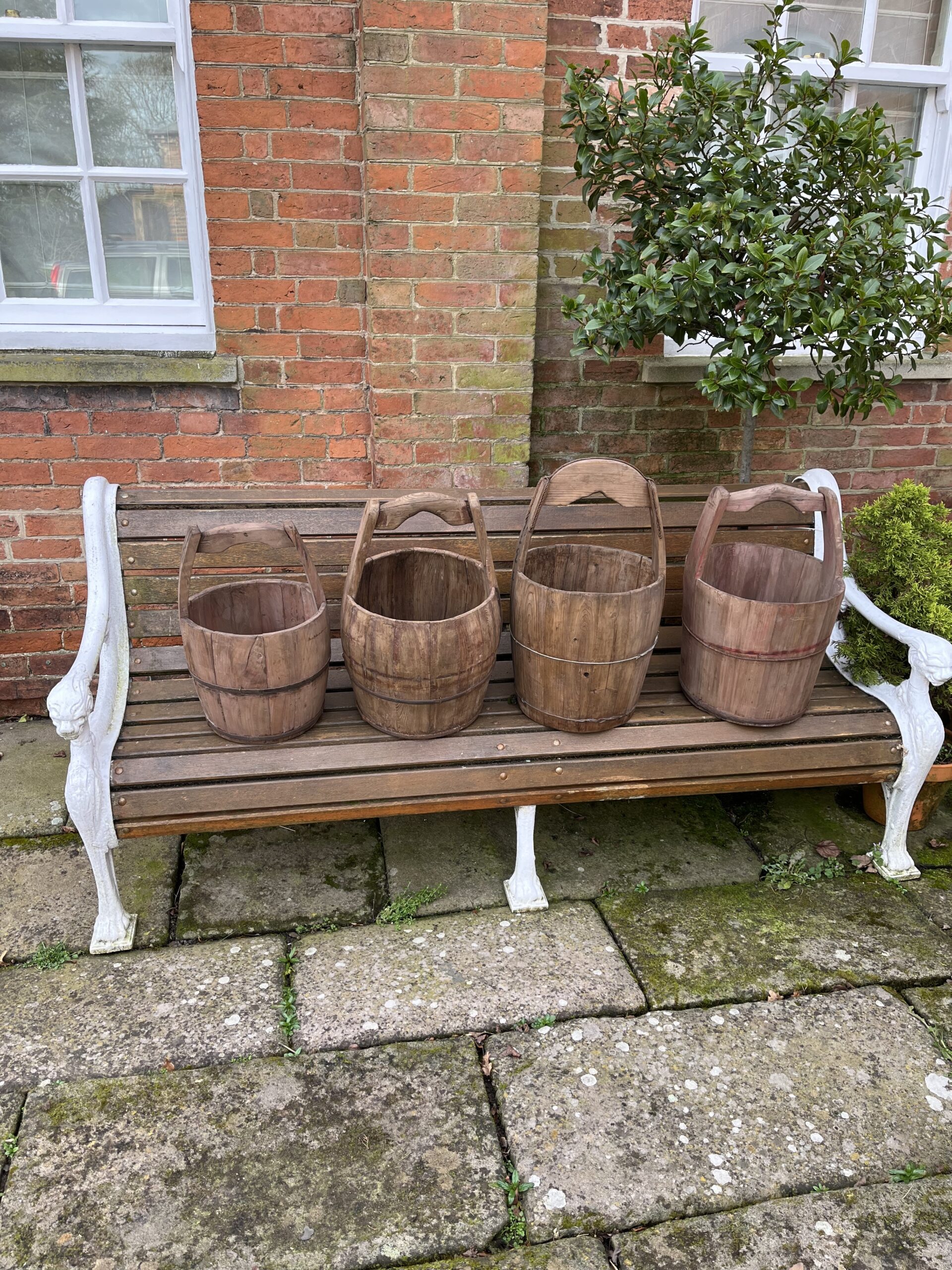 Vintage Wooden Well Bucket - Image 3